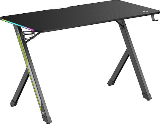 Spielbüro Rs102 Holz Black mit LED & USB-Anschlüssen 120x60x75cm