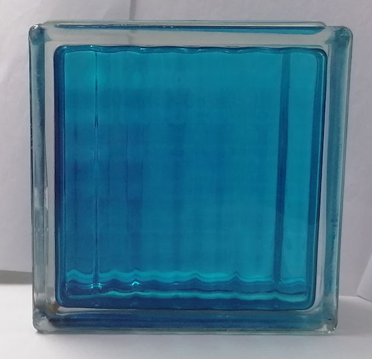 Υαλοτουβλο Crysτal Parallel Blue 19x19x8