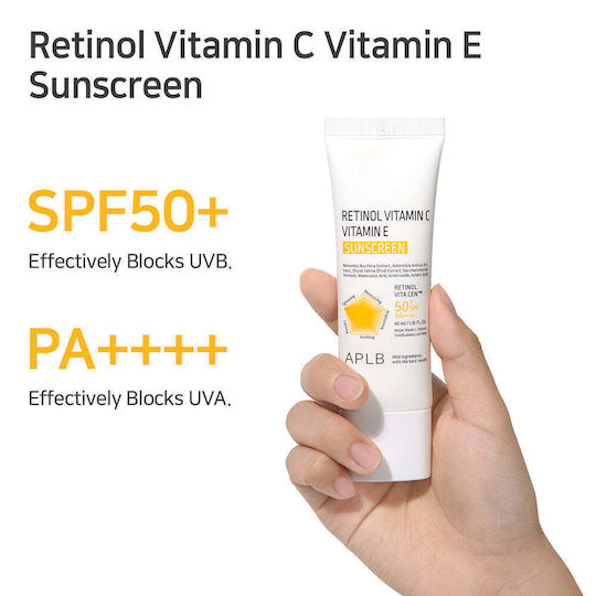 APLB Retinol Vitamin C Vitamin E Αντηλιακό Προσώπου SPF50+ 40ml