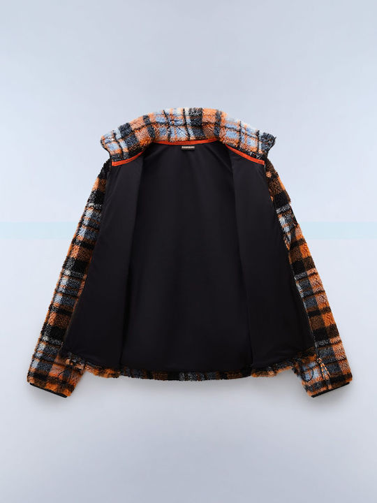 Men's Fleece Cardigan Orange