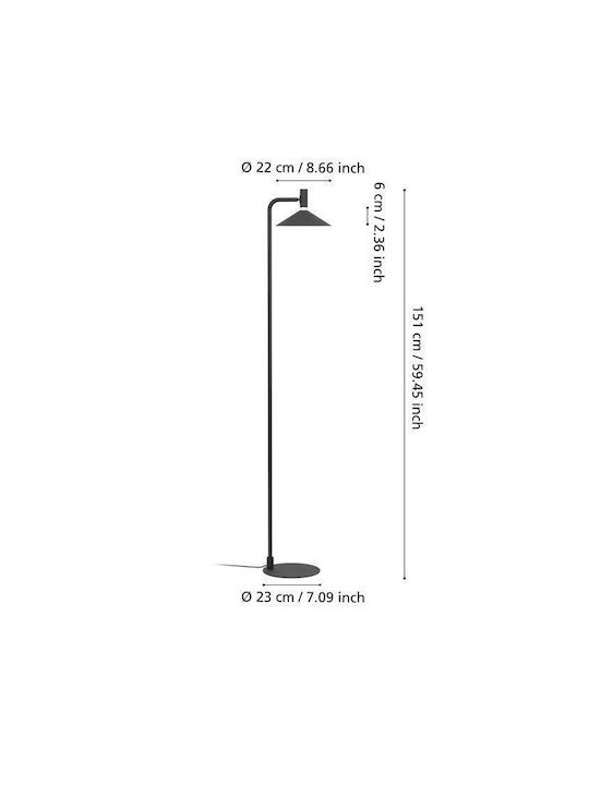 Eglo Conomavill LED Φωτιστικό Δαπέδου Υ151εκ. Eglo Conomavill LED Φωτιστικό Δαπέδου Υ151εκ.