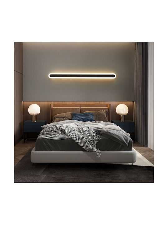 Keskor Leuchte Wand mit Integrierter LED Schwarz 80x8x3cm