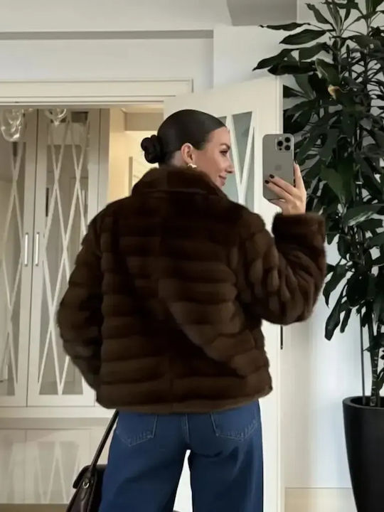 Дамска кожухарка Brown