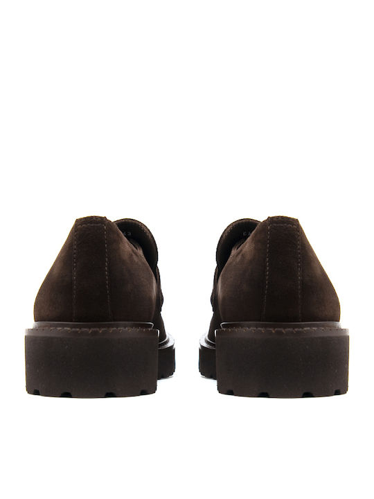 Suede Ανδρικά Loafers σε Καφέ Χρώμα