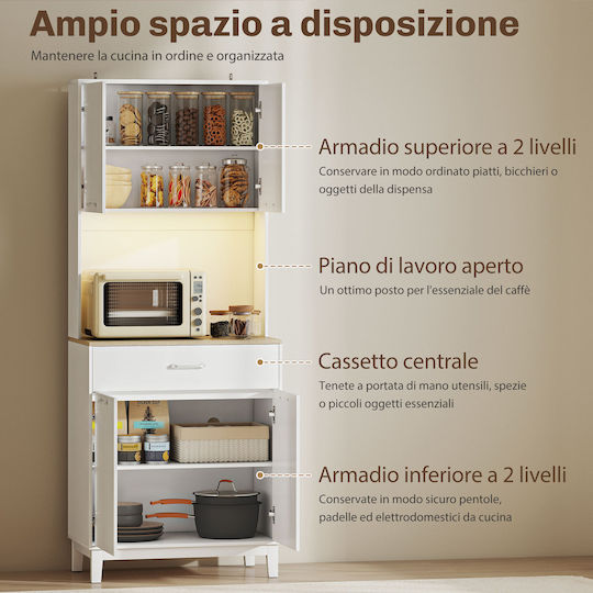 Entry Furniture with Hanger White 71x40x180cm