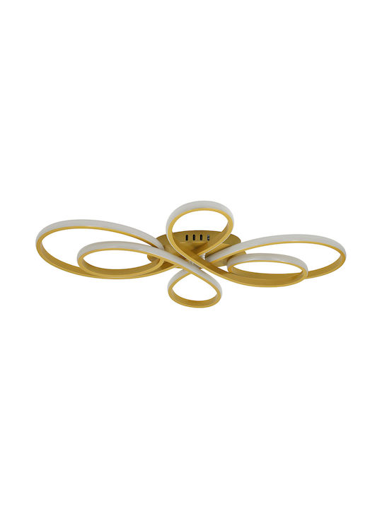 Keskor Deckenleuchte 65cm Gold mit Integrierter LED