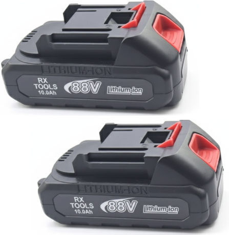 Laubbläser Handheld 88V mit 2 Akkus & Lautstärkeregelung mit Maximaler Luftgeschwindigkeit 432km/h