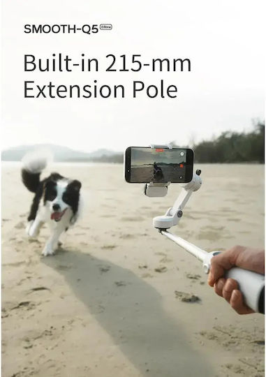 Zhiyun Smooth Q5 Ultra Combo Phone Gimbal with 3 Axis Stabilization and 13.5 Operating Hours Gray