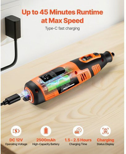 Vevor BCGXZGJTJWSDF82RW001V9 Rotativ Multifuncțional electric 12V cu control de viteză