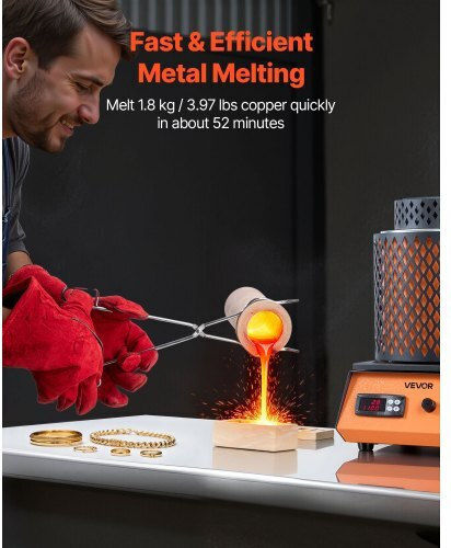 Vevor Φούρνος Μετάλλου DRJLCGTCGGHSZZPJV001V2 με Ισχύ 1.5kW