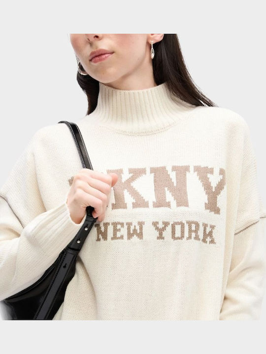 Logo Damen Pullover Beige
