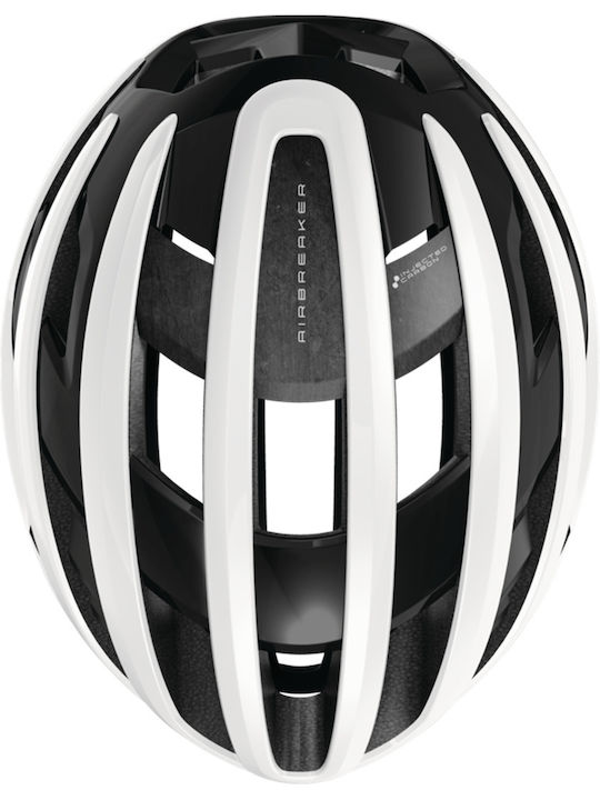 Abus Fahrradhelm Straße mit MIPS Schutz Weiß