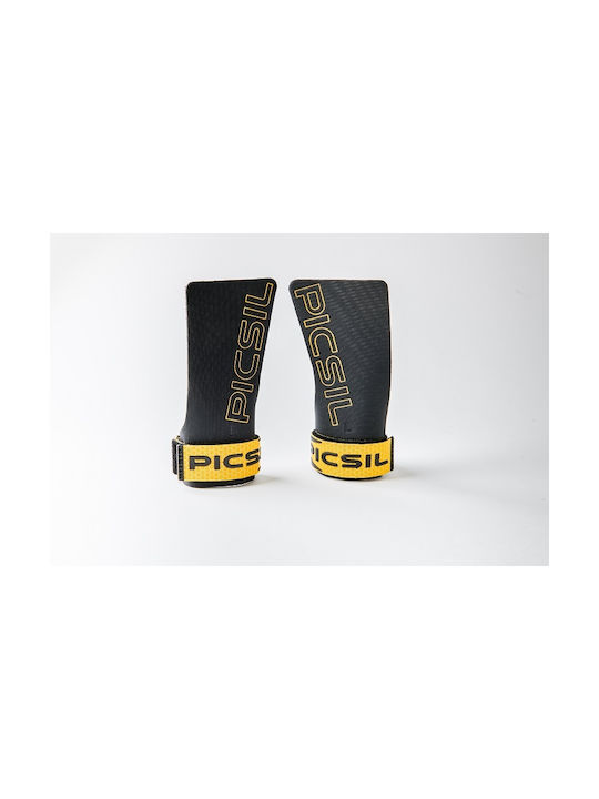 Picsil Men's Crossfit Grips Black Sports Gloves