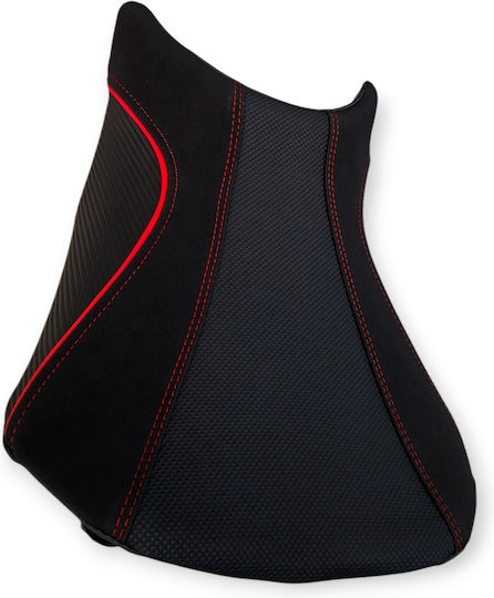 Honda Hornet500 2024 Anti-Slip Alcantara Carbon Seat Cover Red Stitches Paiping Logo