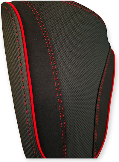 Honda Hornet500 2024 Anti-Slip Alcantara Carbon Seat Cover Red Stitches Paiping Logo