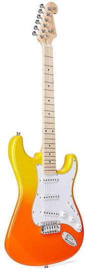Sem1bf Sx Electric Guitar Burning Fire Case Cable
