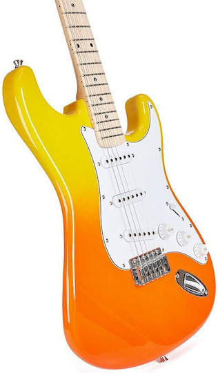 Sem1bf Sx Electric Guitar Burning Fire Case Cable