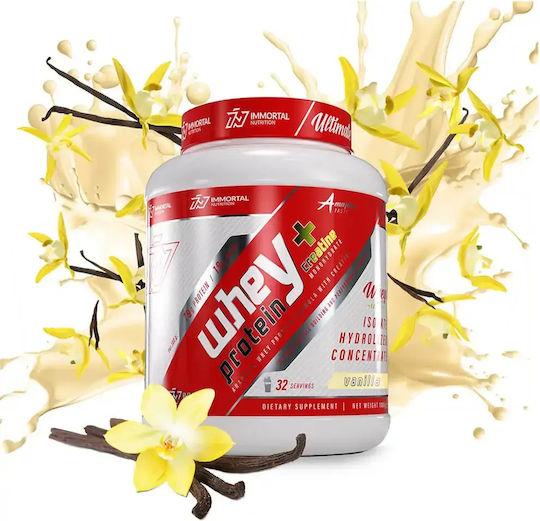 Immortal Nutrition Whey Protein + Creatine Protein Molke mit Kreatin & Geschmack Vanille 1kg