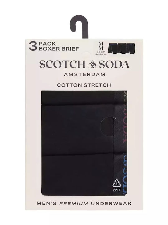 Scotch & Soda Slipi bărbătești 3Pachet Negre