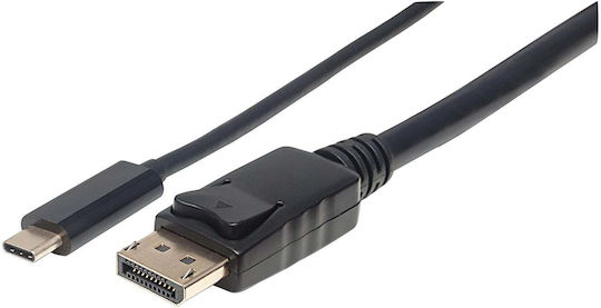 Manhattan Видео Кабел USB-C Мъжки DisplayPort Черен 1м 152471