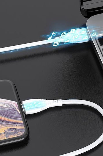 T-Phox USB 2.0 Cable USB-C male - USB-A PD Λευκό 1.2m