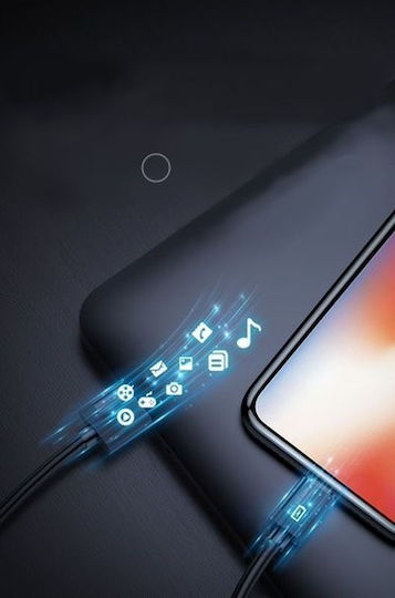 T-Phox USB 2.0 Cable USB-C male - USB-A Μαύρο 2m