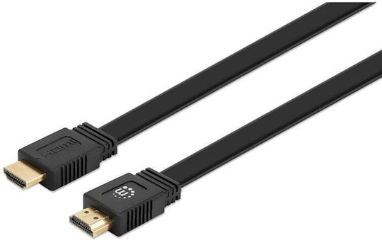 Manhattan Cable HDMI male - HDMI male 5m Μαύρο
