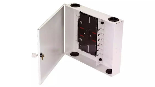 Wall-mounted Fiber Optic Distribution Cabinet 24 X Sc Simplex Lock Tray Included Alantec
