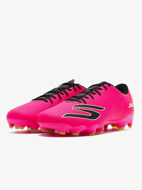 Skechers Ποδοσφαιρικά Παπούτσια με Τάπες Ροζ
