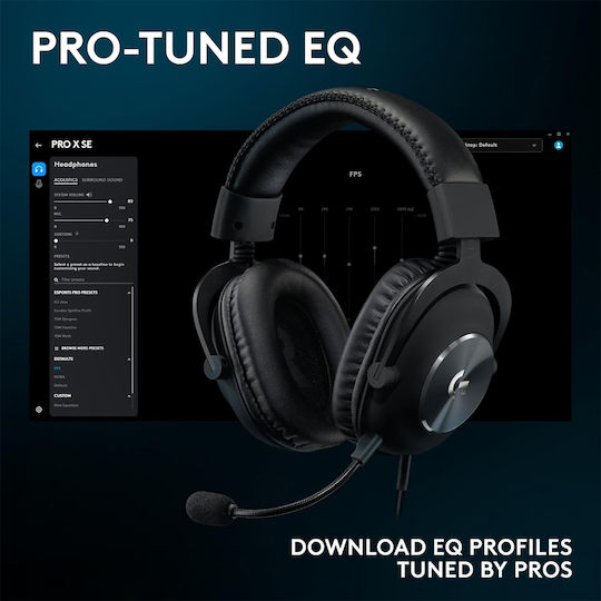 Logitech G Pro X SE Over Ear Gaming Headset with Connection 3.5mm / USB