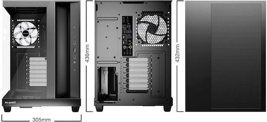 Be Quiet Light Base 500 LX Gaming Midi Tower Computer Case with ARGB Lighting Black