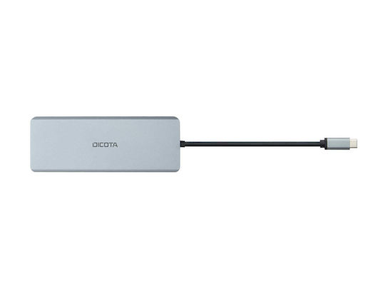 Dicota USB-C Docking Station with HDMI 4K PD Ethernet Silver (D32065)