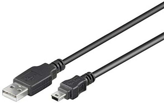 PremiumCord USB 2.0 Kabel USB-A-Stecker - Mini-USB-B-Stecker Transparent 3m ku2m3a