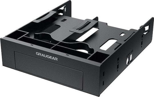 Graugear Mounting Frame for 2×2,5“ and 3,5“ Drives in 5,25“ Bay Black (G-CV-235T525)