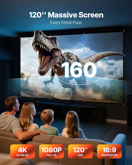 Vevor Projection Screen With Aspect Ratio 16:9 120"