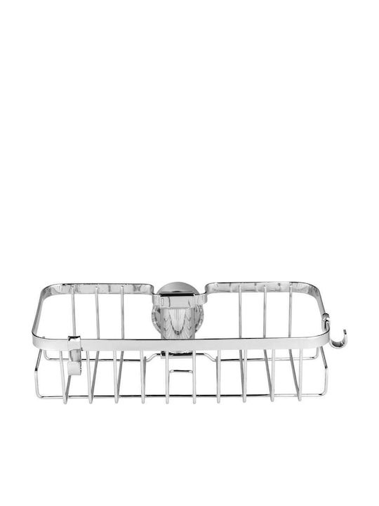Wenko Wall Mounted Bathroom Shelf Metallic Silver