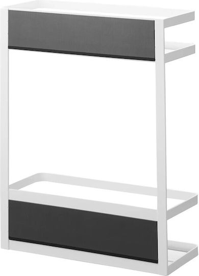 Yamazaki Raft Montat Pe Perete De Baie Metalic 24.5x6.5x34cm Albă