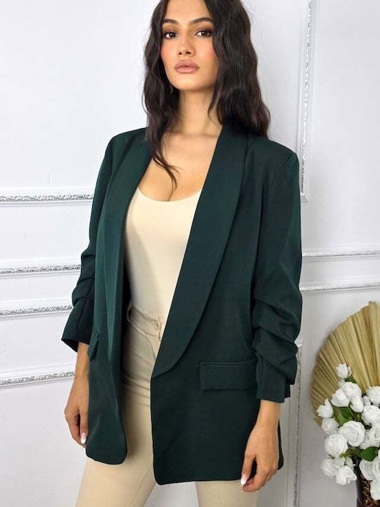 Lang Damen Blazer Dark Green