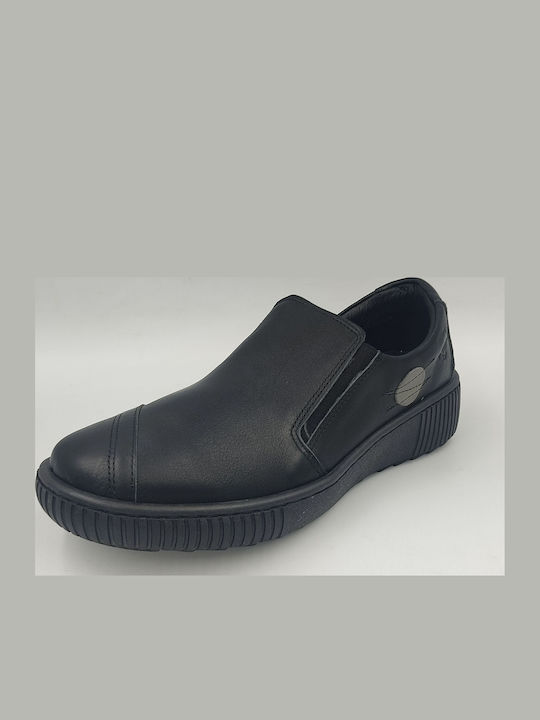 Дамски Slip-On Кожени Черни
