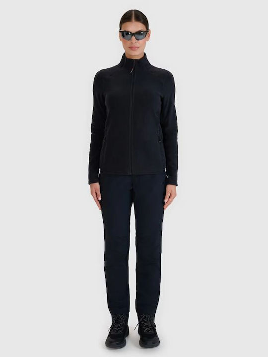 Women's Cardigan with Zipper Black