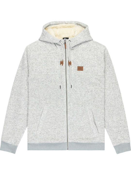 Keller Men's Cardigan with Hood Gray
