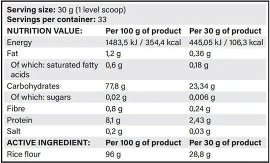 Yava Labs Cream Of Rice Besondere Nahrungsergänzungsmittel 1000gr Strawberry