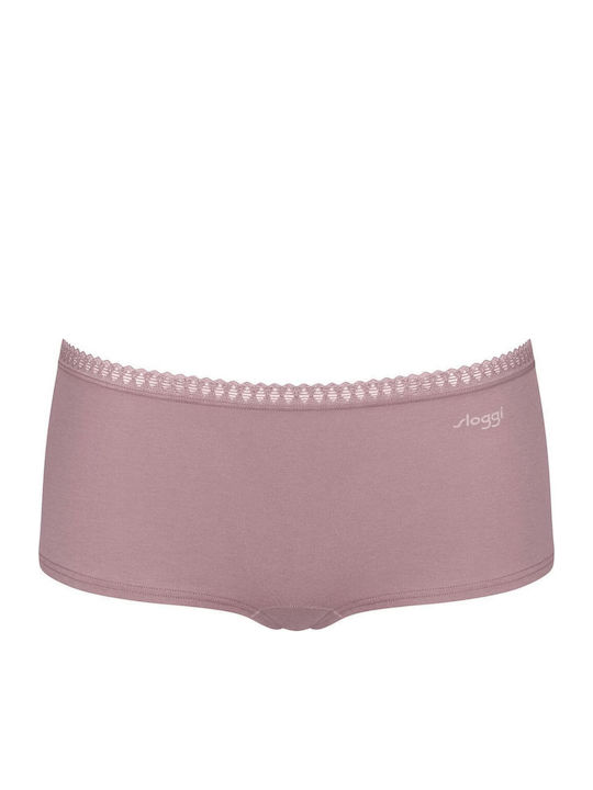 Βαμβακερά Γυναικεία Boxer 3Pack με Δαντέλα Μόκα