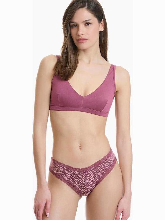 Bamboo Femei Brazilia 2Pack cu Dantelă
