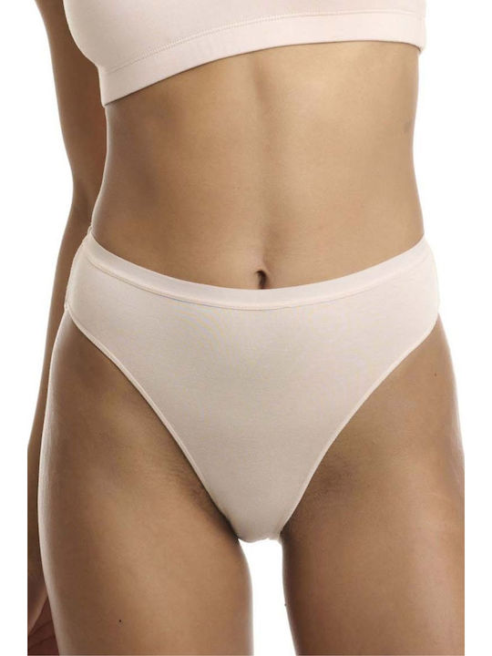 Bamboo Hohe Taille Damen Slip 2Pack Beige