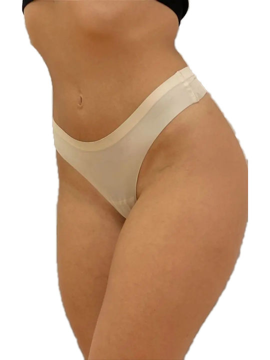 Γυναικεία String 3Pack χωρίς Ραφές Μαύρο, Μπεζ, Γκρεζ