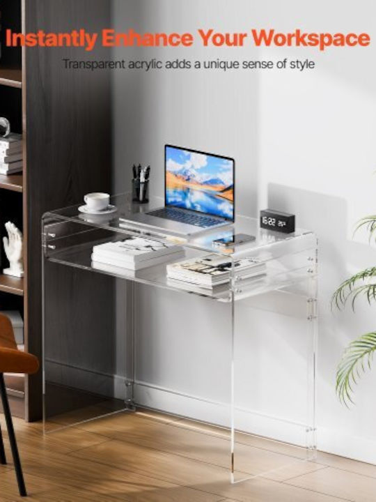 Desk Glass Transparent 85x40x75cm