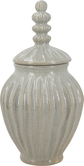 Artekko Διακοσμητικό Βάζο Κεραμικό Akali Μπεζ Φ25.5xΥ48cm