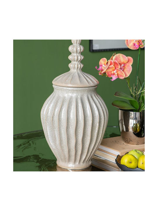 Artekko Декоративна ваза Керамика Akali Бежов 25.5x25.5x48см 1бр