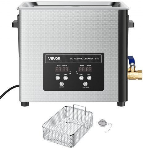 Vevor Ultrasonic Cleaner 10L Inox With Mechanical Timer